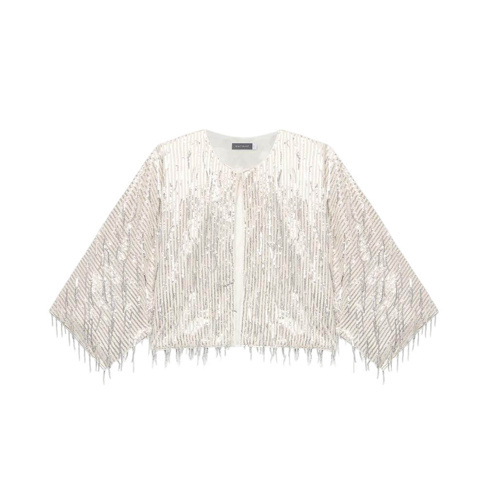Mint Velvet Silver Embellished Sequin Jacket